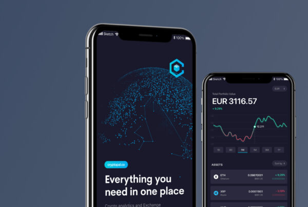 Crypto currency analytics and exchange app UX UI design